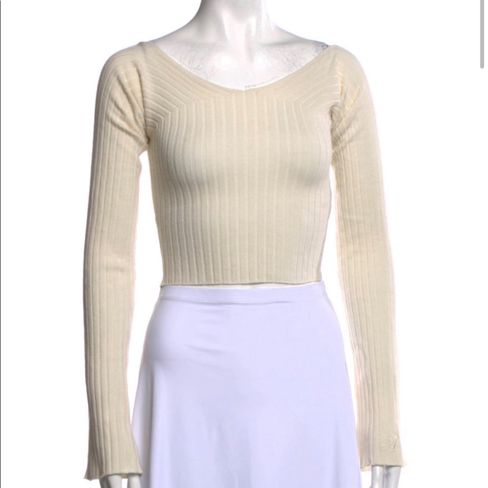 Axel arigato cropped wool blend sweater